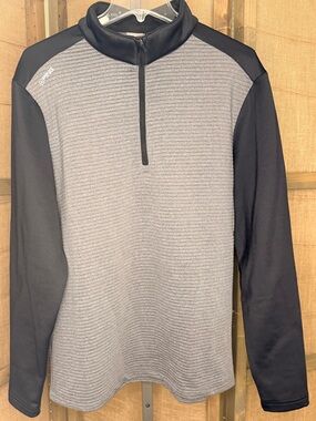 Ping Men's Gray and Black Zip Pullover